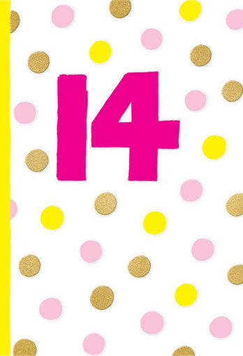 Picture of 14TH BIRTHDAY CARD PINK
